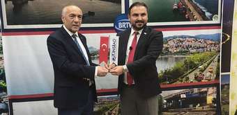Sn. Nejdet Tıskaoğlu, BRTV İmtiyaz Sahibi Sn. Mehmet Çetinkaya Ziyaretinde
