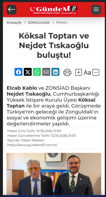Köksal Toptan ve Nejdet Tıskaoğlu buluştu!