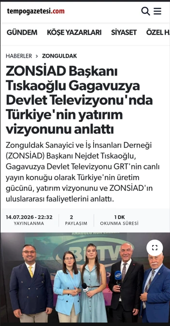 ZONSİAD Başkanı Tıskaoğlu’ndan Gagavuzya’da Yatırım Mesajı